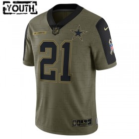 Camiseta Niño NFL Dallas Cowboys Ezekiel Elliott 21 Nike 2021 Salute to Service